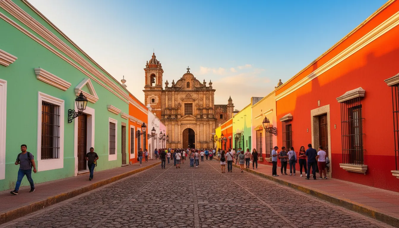 Colonial Valladolid town square on Chichen Itza and Valladolid combo tour