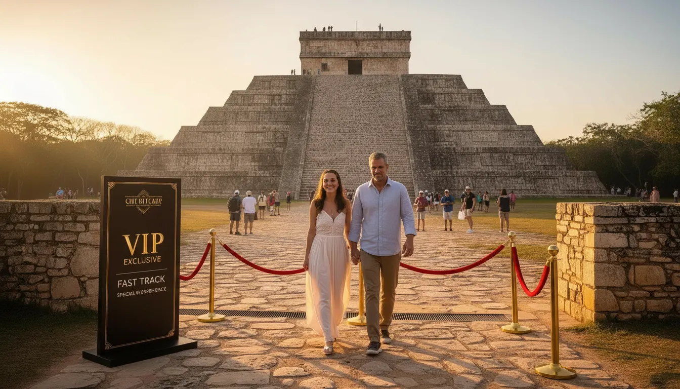 VIP skip-the-line Chichen Itza tour with priority entrance and premium transport